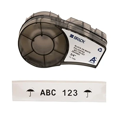Immagine di Brady M21 750 423 Tape for Lab Pal, Polyester, 19.1 mm, White