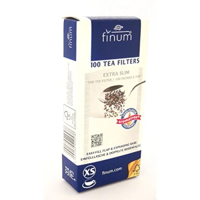 Immagine di 1 x 100 filtro per tè Finum XS, in carta con linguetta, colino