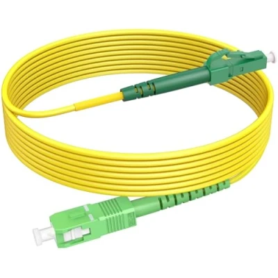 Immagine di RamboCables Simplex cavo patch LWL SM OS2 LC/APC SC/APC, monomodale 9/125 µm LSZH, in fibra ottica per FTTH giallo 3 m