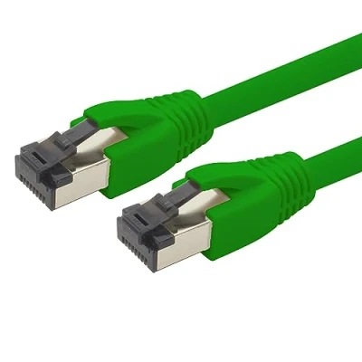 Immagine di 1aTTack.de cavo di rete Cat 8, 1 m, Cat.8 Lan 2000 Mhz 40 Gbit s 40GBase T Poe+, patch Ethernet, LSZH, verde