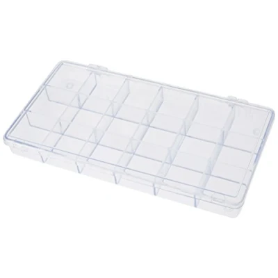 Immagine di Rayher Contenitore A Scomparti per Piccoli Oggetti, 18 Scomparti, 20 x 10 cm, Plastica Trasparente, Salvaspazio, Ottimo Accessori Gioielleria, Scrapbooking, Bricolage, 3901937