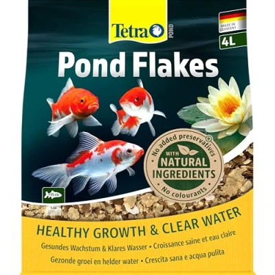 Immagine di Tetra Pond Flakes 4 L Mangime per Pesci in Fiocchi, Ottimale Giovani e di Piccole Dimensioni del Laghetto da Giardino