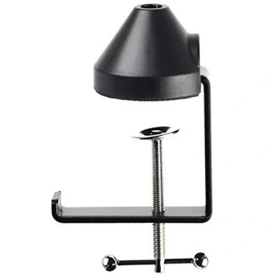 Immagine di LANUCN Desk Clamp per Asta Microfono, 8cm Morsetto da Tavolo Microfonica, Fissaggio Supporto Lampada