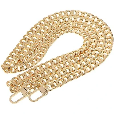 Immagine di POFET Catena per Borse in Alluminio, Accessorio di Ricambio Oro, Adatto Tracolle Borsette e a Tracolla Adatto, 120 cm Dorato