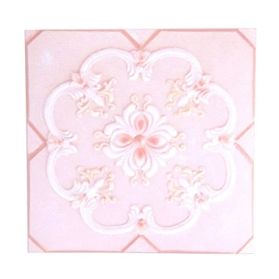 Immagine di Set di 10 piastrelle autoadesive quadrate in PVC, diagonale per pavimenti, adesivi da parete, vintage, 3D, decorazione la casa, cucina, 12 cm x (#04)