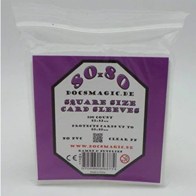 Immagine di docsmagic.de 100 Medium Square Board Game Sleeves 80 x 82