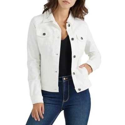 Immagine di Wrangler Authentics Giacca in denim elasticizzato da donna, bianco sporco, Large