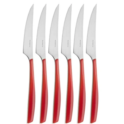 Immagine di Bugatti, GL3U 021F06/6, Set di coltelli da Dolce Glamour, 6 pz., in San e Acciaio, 16 x 26 3 cm, Rosso (Rot)