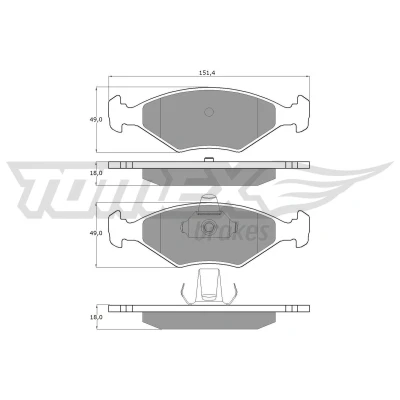 Immagine di TOMEX brakes TX 10 793 Kit pastiglie freno Assale anteriore FIAT: Palio I Hatchback, Weekend