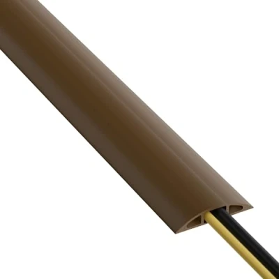 Immagine di D Line CC 3 Canalina Pavimento, Cavi, Passacavi Calpestabile, Passacavo a Pavimento Cavità per cavi = 17mm (Larghezza) x 9mm (Altezza) 1,8m Lunghezza Marrone