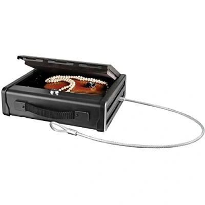 Immagine di MASTER LOCK Compatta Cassaforte Chiave + Cable, [Small] PP1KML Ideale per Gioielli, Soldi, Pistola, Oggetto Prezioso