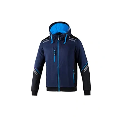 Immagine di Sparco Felpa con Cappuccio Marca Modello Zip E TW Taglia M Blu Navy/BL