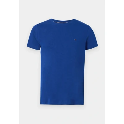 Immagine di Tommy Hilfiger Stretch Slim Fit Tee Mw0Mw10800, Maglietta a Maniche Corte, Uomo, Blu (Wedge Blue), S