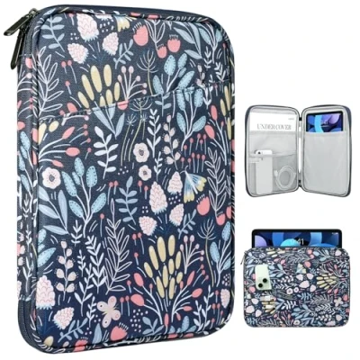 Immagine di TiMOVO 9 11&quot; Custodia per Tablet iPad 10 Gen. 10.9&quot;, 9/8/7 10.2&quot;, Air 11/Air 5/4 Galaxy Tab A9+/A9 Plus 11&quot;, Borsa Protettiva con Tasca, Fiore Colorato