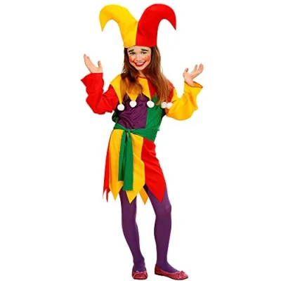 Immagine di WIDMANN Costume da bambino Jolly Jester, vestito, giullare di corte, pagliaccio, in maschera, carnevale