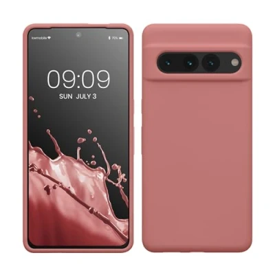 Immagine di kwmobile Cover per Google Pixel 7 Pro Custodia Back Case Smartphone in Silicone TPU Protezione Gommata rosa invernale