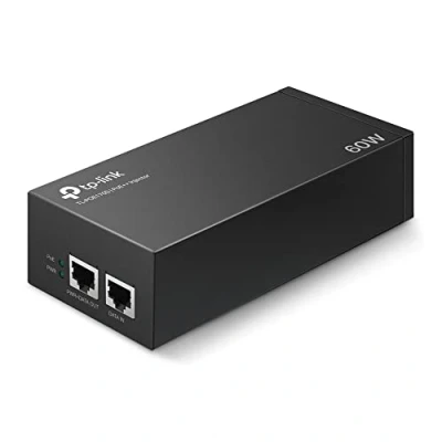 Immagine di TP Link TL POE170S PoE++ Injector IEEE 802.3af/at/bt, 60W Gigabit PoE Adattatore, 2 Porta RJ45 10/100/1000Mbps, Ethernet Gigabit, Plug &amp; Play, Custodia in Metallo Resistente