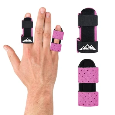 Immagine di supregear Dita a Stecca, Confezione da 2 per Raddrizzare e Supportare Rotte Scatto, Medio, Indice, Anulare, Mignolo, Rosa