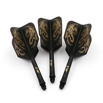 Immagine di CUESOUL ROST Personalizzato Dartpfeile Integrato Schäfte Shaft And Darts Flight Medium, Set di 3 Pezzi Dragon Pattern (CSAK 5JL1)