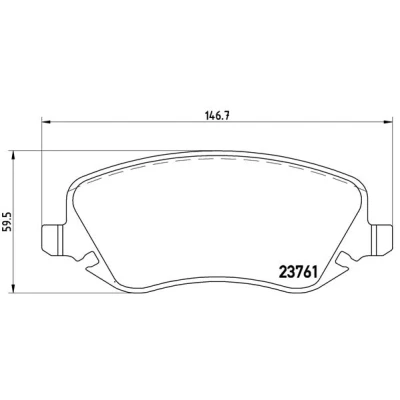 Immagine di BREMBO P 23 088 Kit pastiglie freno con contatto segnalazione usura bulloni pinza accessori LANCIA: Thesis
