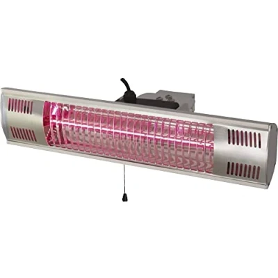 Immagine di Sonnenstrahl Faretto Solare a infrarossi Basic, 1500 W, IP55, Protezione Contro Gli Spruzzi d&#039;Acqua, radiatore, Stufa da terrazza, con Supporto Parete