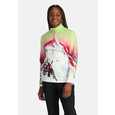 Immagine di Spyder Sunset Zip T Neck Women, Lime Ice, XS