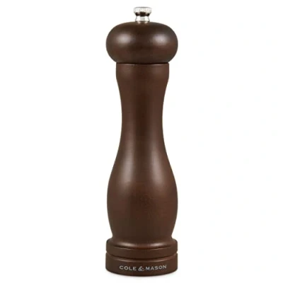 Immagine di Cole &amp; Mason HB0844P Forest Capstan Macina Pepe, Legno Scuro, Precision+, Macinatura Regolabile, di Faggio Tinto, 200mm, Include 1 x Mulino