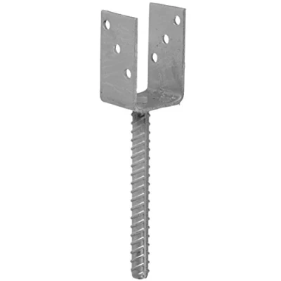 Immagine di Connex Supporto per pali 81 x 60 100 200 4 mm/diametro 16 mm, a forma di U, materiale: zincato caldo, 1 pezzo, HV4206
