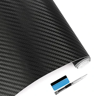 Immagine di NewL Carbon Pellicola autoadesiva per Auto, Vinile Effetto 3D, 30 x 152 cm, Carbonio Nero