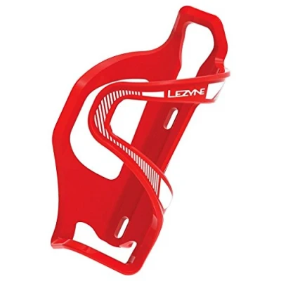 Immagine di Lezyne Wasserflaschenhalter Flow Cage E SL r, Matrix, Flasche Wird Rechts Geklemmt, Rot Weiß, 1 bc flslr v211, Portabottiglie Unisex Adulto, Colore: Rosso, 48g