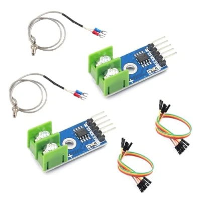 Immagine di 2 sensori di temperatura MAX6675, tipo K, sensore della coppia, MAX6675 moduli compatibili con Arduino e Raspberry Pi