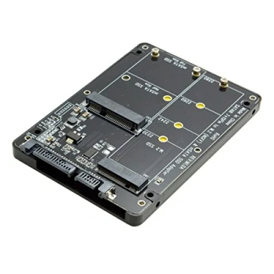 Immagine di Cablecc Adattatore convertitore 2 in 1, M.2 NGFF B key e mSATA SSD a SATA 3.0