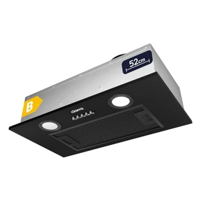 Immagine di CIARRA CBCB5913A cappa Aspirante 52 cm da incasso aria espulsa 300 m3/h in acciaio inox 3 livelli Filtro ai carboni attivi compatibile CBCF005