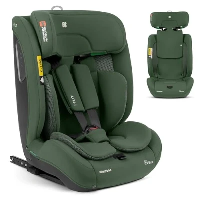 Immagine di KikkaBoo i Size FLIT Seggiolino da auto, 76 150 cm, Gruppo 1 2 3 ISOFIX, 15 mesi a 12 anni, 9 36 kg, Top Tether, Side Protect Sistema SPS, posizioni poggiatesta, verde militare