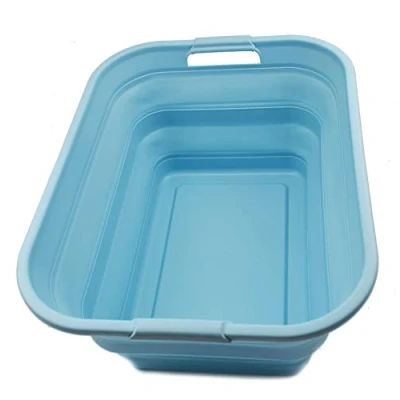 Immagine di SAMMART42 Litri Cesto portabiancheria Pieghevole in plastica Contenitore Pop up Vasca Portatile salvaspazio (1, Angelo Marino)