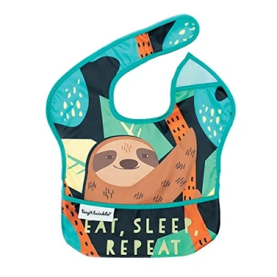 Immagine di Tiny Twinkle EB 12 Bavaglino Design Umoristico in Repeltex Impermeabile con Tasca Eat, Sleep, Repeat 80 g