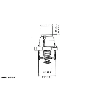 Immagine di WAHLER 4357.92D Termostato motore 92 con guarnizione OPEL: Corsa D Hatchback, Zafira B, Meriva A, FIAT: Stilo Multi Wagon