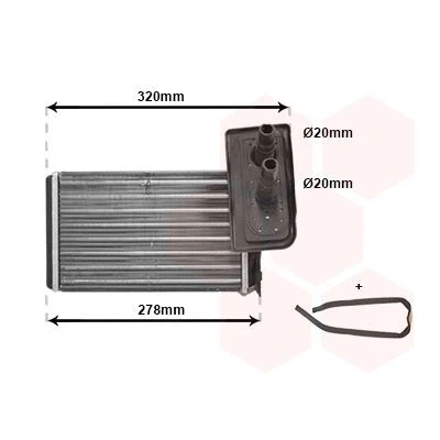Immagine di VAN WEZEL 43006099 Radiatore Riscaldamento con accessori RENAULT: Kangoo I Express,