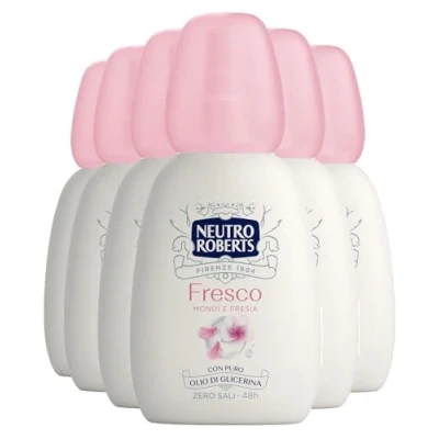 Immagine di 6x Neutro Roberts Deodorante Spray Fresco Monoi e Fresia Zero Gas 0% Sali di Alluminio 48h 6 Flaconi da 75ml