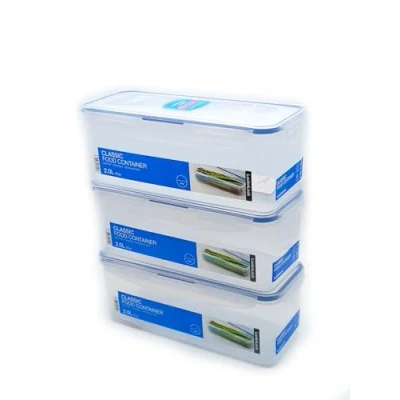 Immagine di Lock &amp; Lock&amp;Lock HPL844 Contenitore salvafreschezza multifunzione, 2 litri, ermetico, set da 3