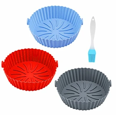 Immagine di YanBous Set di 7 Forme in Silicone per Friggitrice ad Aria Antiaderente &amp; Senza BPA Inserti Riutilizzabili Air Fryer, Ideali Friggitrici Aria, Forno Microonde