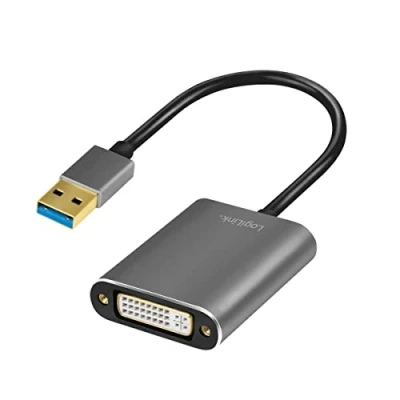 Immagine di LogiLink UA0232 USB / DVI Adattatore [1x Spina A 3.2 Gen 1 (USB 3.0) 1x Presa 24+5 poli] Nero 10.00 cm