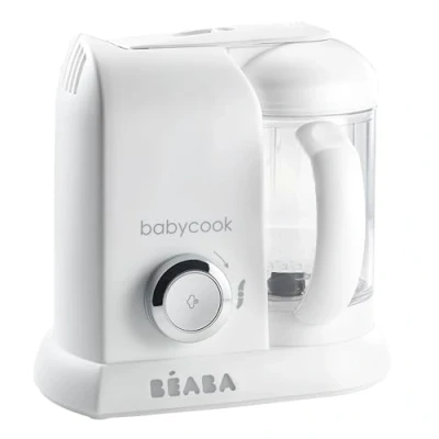Immagine di BÉABA , Babycook Solo, Robot da cucina per bambini 4 in 1, Steamer, Diversificazione alimentare, Pentole fatte casa, Bianco/Argento