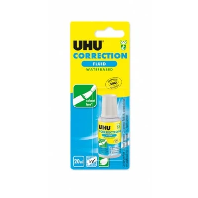 Immagine di UHU Flacone correttore con liquido di correzione, preciso, asciugatura rapida, bianco, 20 ml