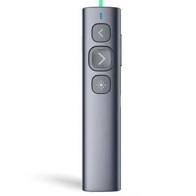Immagine di Norwii N95 cliccatore di presentazione Bluetooth con USB C, ricevitore A, PowerPoint ricaricabile, telecomando presentazione, presentatore wireless a lungo raggio (verde, BLE&amp;USB AC)