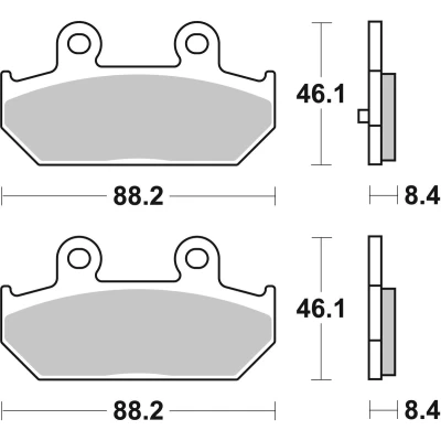 Immagine di TRW Sinter Maxi Scooter MCB751SRM Kit pastiglie freno
