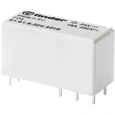 Immagine di Finder 41.61.6.024.4016 Relè per PCB 24 V/DC 16 A 1 scambio pz.