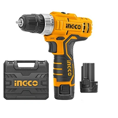 Immagine di Ingco Cdli1232 Trapano Avvitatore A Batteria 12 V 2 Batterie Incluse In Valigetta Professionale