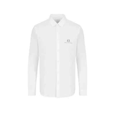 Immagine di Armani Exchange Camicia Slim Fit con Bottoni, da Uomo, Bianco, XXL