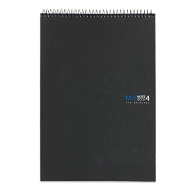 Immagine di Miquelrius Notebook The Original Grafite, Reporter, 4 strisce colorate, A4, 120 fogli a quadretti 5 mm, carta 70 g, fori, copertina in cartone compatto, colore grafite